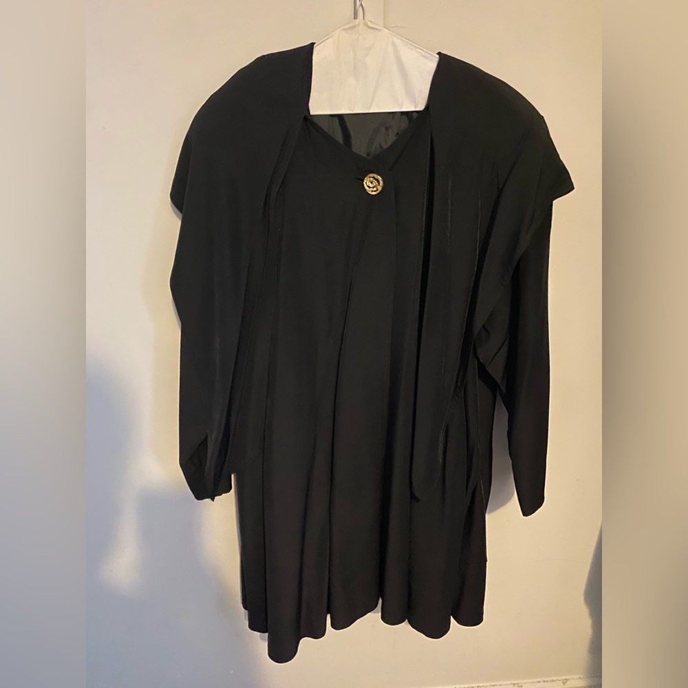 Light 3/4 fancy black jacket